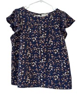 Monteau Women&#39;s Navy Floral  Top, XL - $13.86