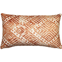 Tangga Orange Throw Pillow 12X20, Complete with Pillow Insert - £49.79 GBP