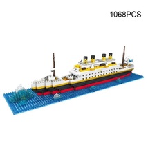 Tiitanic Model City Cruise Ship Micro Building Blocks DIY Movie 3D Mini B - £21.52 GBP