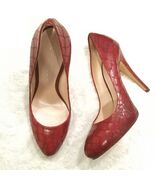 CASADEI Embossed Platform Pumps Heels Shoes Size 8 - $198.00