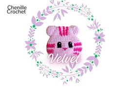 Pink Velvet Tiger, crochet doll, amigurumi 9&quot; - $26.73