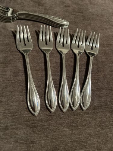 Set of 5 Oneida Arbor American Harmony Stainless Flatware Salad Forks 7&quot;... - $13.81