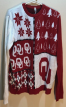 Oklahoma Sooners NCAA Vintage 90s Red Christmas Trees Pullover Ugly Sweater 2XL - $29.66