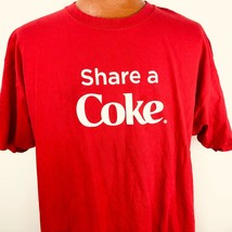 Share a Coca Cola Names Red T Shirt Size 2XL Hanes Cotton Drink Bottle  - £23.11 GBP