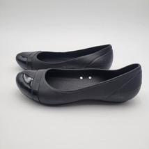 Crocs Womens Gianna Alice Black Cap Toe Ballet Flats size 8 Comfort EUC - $18.80