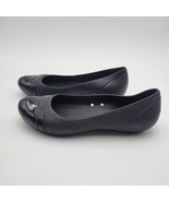 Crocs Womens Gianna Alice Black Cap Toe Ballet Flats size 8 Comfort EUC - £14.89 GBP