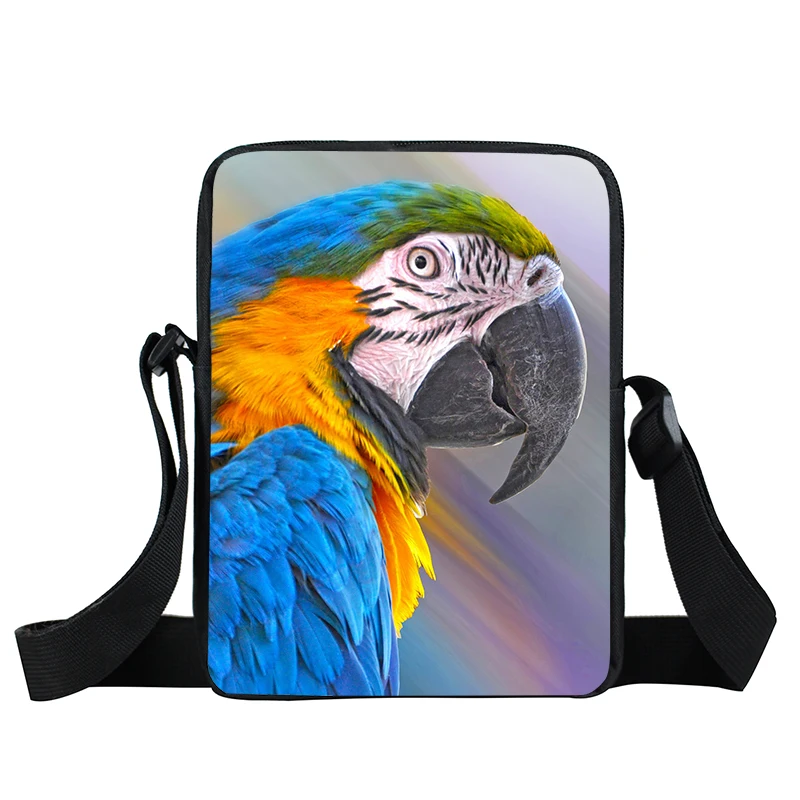 Parrot Bird Print Crossbody Bags Conure Cockatiel Scarlet Macaw Birder Shoulder  - £16.58 GBP