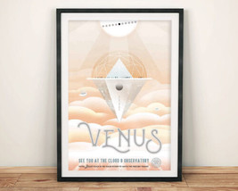 Nasa Poster: Venere Planet Spazio Viaggio Stampa Da Jpl , Visions Di The Future - £4.31 GBP+