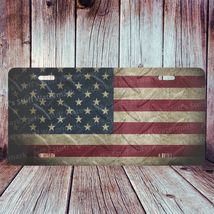 Vintage American USA Flag Aluminum License Plate Tag – Vanity Car Plate ... - $18.49