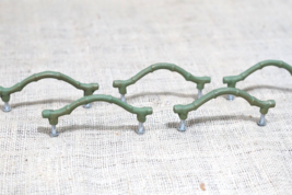 5 Bamboo Pulls Plant Handles Drawer Knobs Cabinet Pulls CAST IRON Hardware Asian - £11.18 GBP