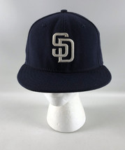 San Diego Padres New Era 59Fifty Fitted Baeball Hat Blue Vintage USA Size 7 1/4 - £19.70 GBP