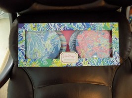 Lilly Pulitzer Wade and Sea 4-Piece Melamine Appetizer Plate Set NEW - £35.70 GBP