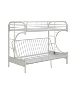 Eclipse Twin XL/Queen Futon Bunk Bed, White Finish - $13,097.69 MXN