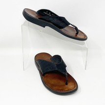 Munro Womens Black Sculpted Leather Slip on Sandal, Size 6 - $25.69