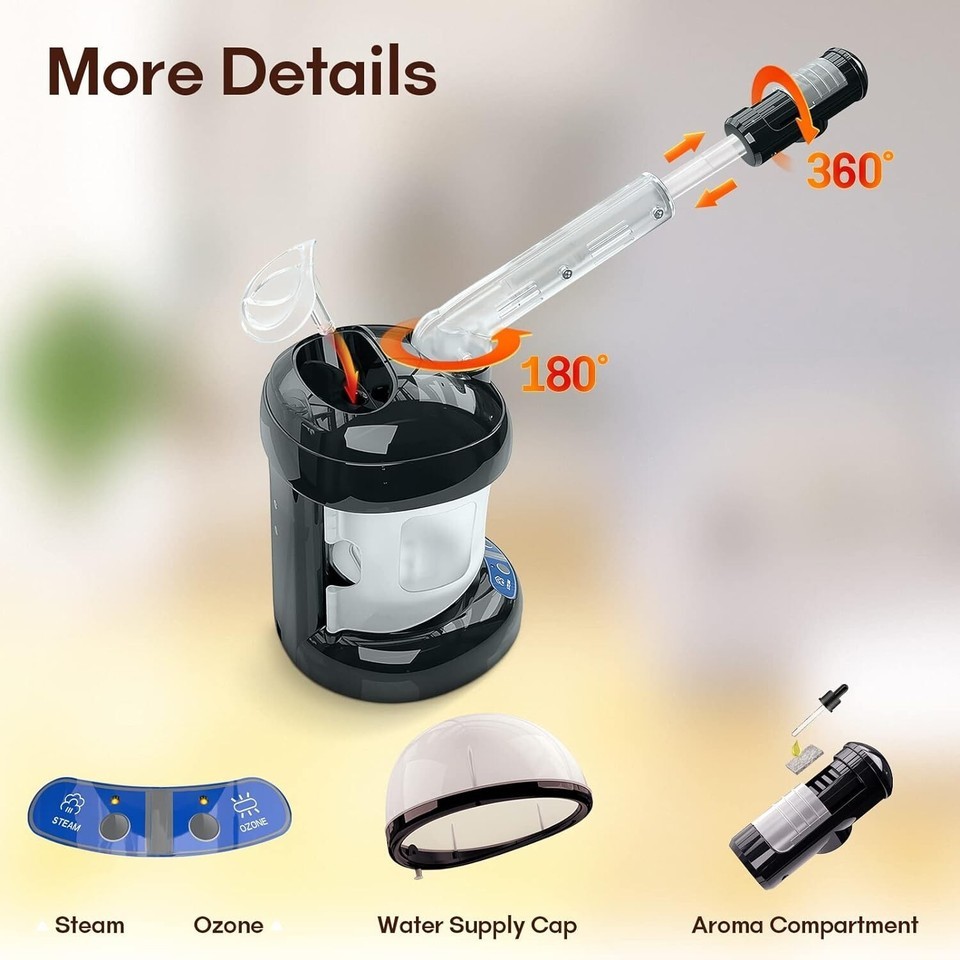Professional Quality Black Hair and Facial Steamer - Compact & Portable Item image 8