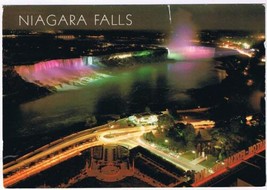 Ontario Postcard Niagara Falls Horseshoe Falls Night Larger Card - $3.95