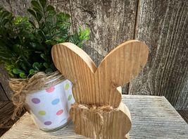 1 pcs woody bunny cottn tail tiered tray rustic wood  mnhs3 thumb200