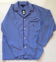 Nwt Men&#39;s Polo Ralph Lauren Sleepwear Shirt Sky Blue Stripes Size Large - £30.84 GBP