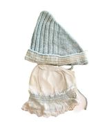 C1940s-60s Baby Hat And Bonnet Handmade MCM Baby Blue Antique Clothing E84 - €25,75 EUR