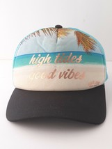 Vintage Ron Jon High Tides Good Vibes Snap Back Hat Blue Trucker - £6.16 GBP