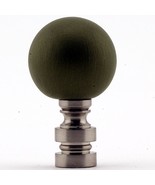 Ceramic  35mm Tarragon Ball Nickel Base Finial 1.4&quot;h - £10.40 GBP