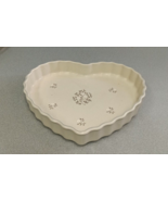 Pfaltzgraff Heirloom Heart Quiche Pie Baking Dish W/Scalloped Edge - £11.18 GBP