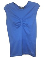 Adidas Stella McCartney Ray Blue Barricade Womens Tennis Activewear Tee Sz L New - £57.59 GBP