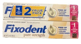 Fixodent Pure Strength Secure Denture Adhesive Cream for Full/Partials 2... - €12,37 EUR