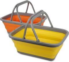 Tiawudi 2 Pack Collapsible Sink with 2.25 Gal / 8.5L Each Wash Basin for Washing - £24.36 GBP
