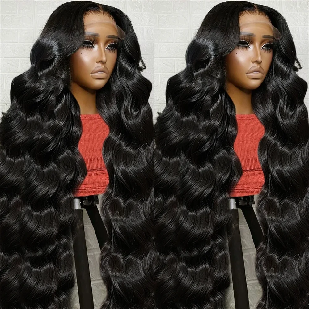 Body Wave Lace Frontal Wig Transparent 13x4 13X6 Lace Front Human Hair Wigs F - £56.33 GBP+