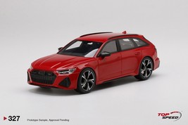 TOPSPEED TS0327 1/18 AUDI RS 6 AVANT CARBON BLACK TANGO RED - LIMITED ST... - $252.94
