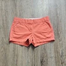 J.Crew Broke-in Chino Shorts ~ Sz 0 ~ Coral ~ Low Rise ~ 3&quot; Inseam - £12.76 GBP