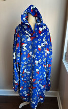 Peanuts Snoopy Unisex One Size Blanket Hoodie Christmas New Snowflakes - £39.95 GBP