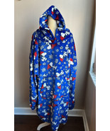 Peanuts Snoopy Unisex One Size Blanket Hoodie Christmas New Snowflakes - £39.32 GBP