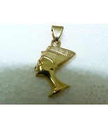 Elegant Vintage 14K Marked Yellow Gold Egyptian Revival Pharaoh Pendant,... - $1,853.91 MXN