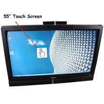 55&quot; TV w/Multi-Touch Screen, Integrated PC, Sound Bar, WebCam, Keyboard &amp; Remote - £280.35 GBP