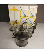 Bodum Brazil Glass Coffee 5 mug BLACK Sugar Dish Spoon Espresso Piccard ... - $2,352.09 MXN
