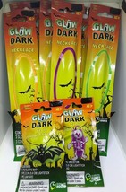 Lot of 8 Glow Stick Necklaces And Pendants Halloween Glow In The Dark - £11.07 GBP