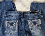 Vigoss The Chelsea Capri Jeans Size 11/12  Embroidered back Pockets Whit... - $27.76