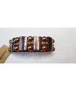 Erica Lyons Stretch Bracelet Metallic Bronze Copper Color W Balls     Ne... - £14.62 GBP