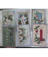 6 Vintage early 1900s Christmas Xmas Postcards lot postmarked 1907-1922 - £14.26 GBP