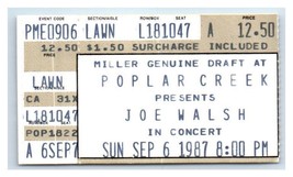 Joe Walsh Konzert Ticket Stumpf September 6 1987 Chicago Illinois - $39.58