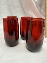 Anchor Hocking Royal Ruby Red 13 oz 5 1/8” Iced Tea Tumblers Set of 4  R... - £19.39 GBP