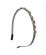 Thin Headband w/Rhinestones Beads  Metal Hairband Stylish Headband - Silver - £11.15 GBP