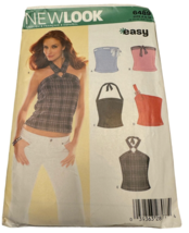 New Look Sewing Pattern 6489 Misses Sleeveless Summer Tops Halter Sz 6-16 Uncut - $8.99