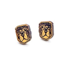 Chinese Shar-Pei Earrings - Dog - Wood - £11.15 GBP