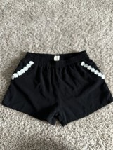 One Step Up Girls Black Sunflower Detail Pocket Shorts Pull Up Size Large - $4.99