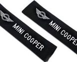 Mini Cooper Embroidered Logo Car Seat Belt Cover Seatbelt Shoulder Pad 2... - £10.29 GBP