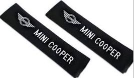 Mini Cooper Embroidered Logo Car Seat Belt Cover Seatbelt Shoulder Pad 2... - £10.17 GBP