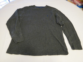 Polo Ralph Lauren Sleepwear shirt Men&#39;s long sleeve charcoal blue L EUC@ - £20.63 GBP